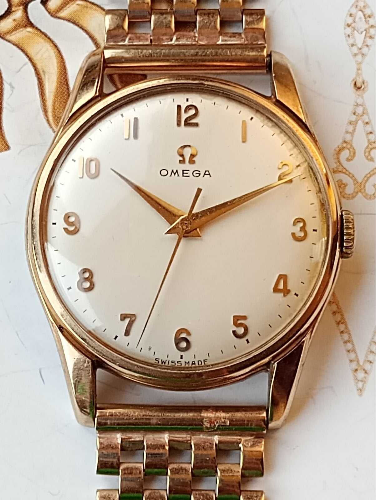 Швейцарски Златен часовник 9k/375/  OMEGA 1960г