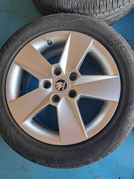 Jante aliaj SKODA OCTAVIA 3 R16 5x112 cu anvelope 205/55/R16