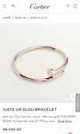 Bratara JUSTE UN CLOU Cartier Roze Gold 18k Originala