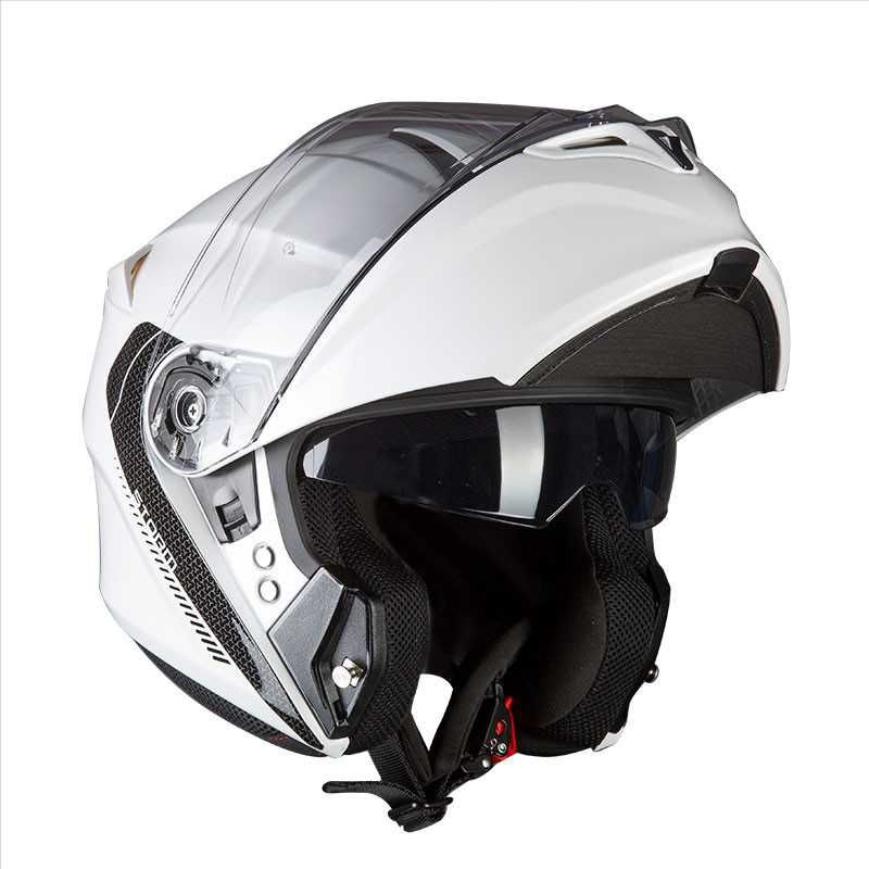Casca Moto MT Helmets STORM Flip Up-ochelari soare,alb
