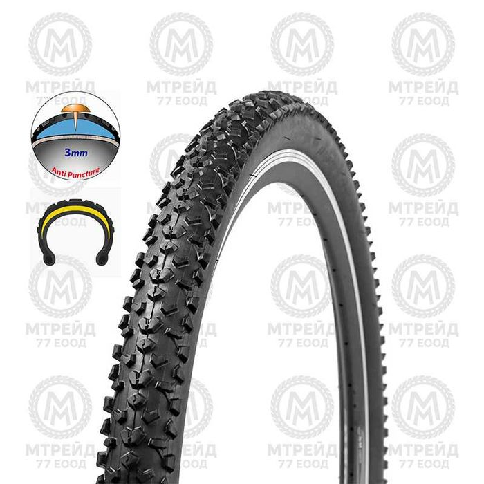 Въшна вело гума BLACK DIAMOND (26 x 1.95), Защита от спукване - 3mm