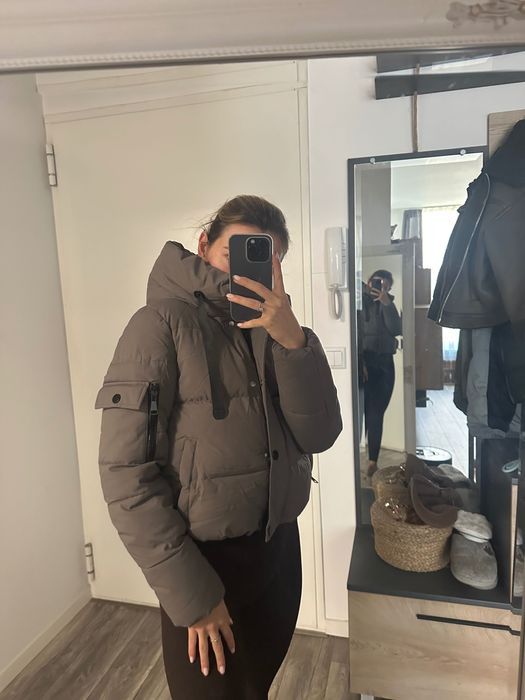 Дамско сиво зимно яке, S размер