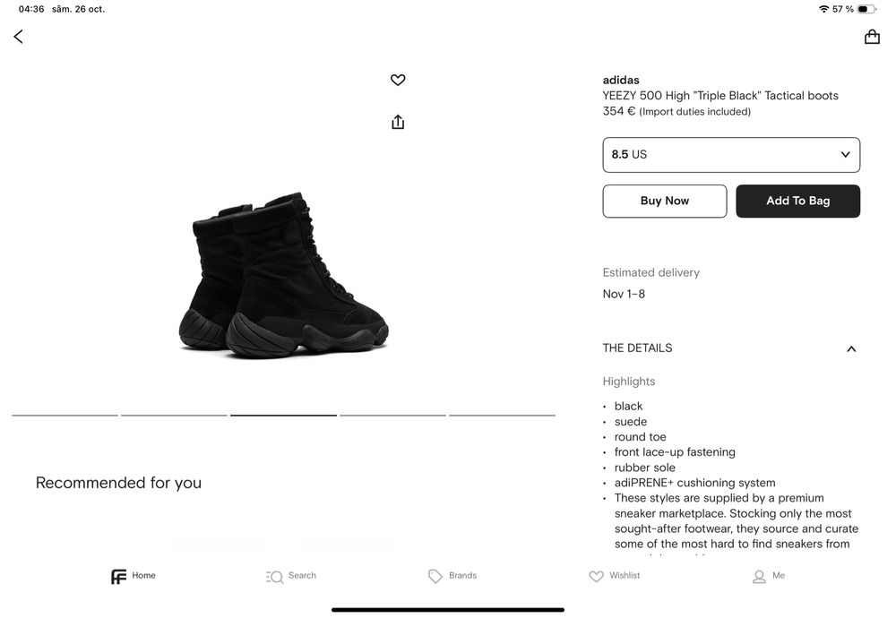 Adidas  yeezy boots 42