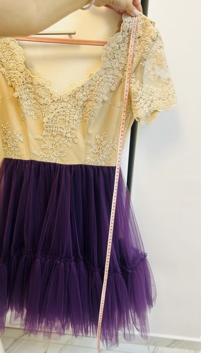 Rochie de ocazie, dantela si tul