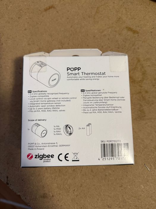 Termostat smart POPP pentru calorifer