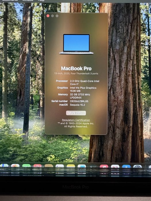 Macbook Pro 13 A2251 2020 (дефект екран) i7 4.1ghz 32 RAM 512GB SSD