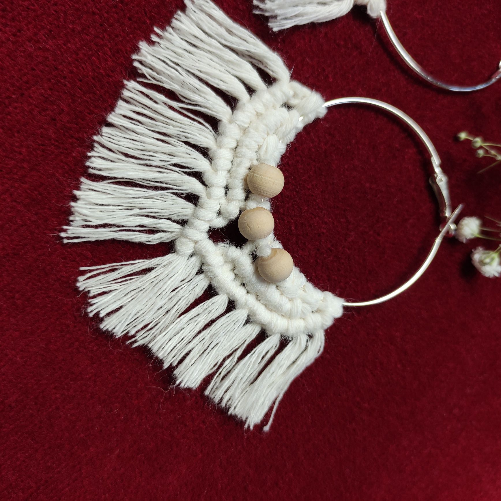 Cercei creole macrame