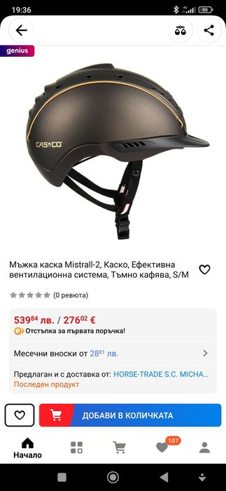 Каска за езда втора ръка