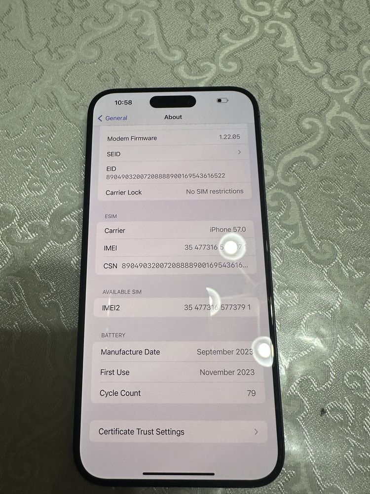 Iphone 15 Pro Max LL/A 256GB