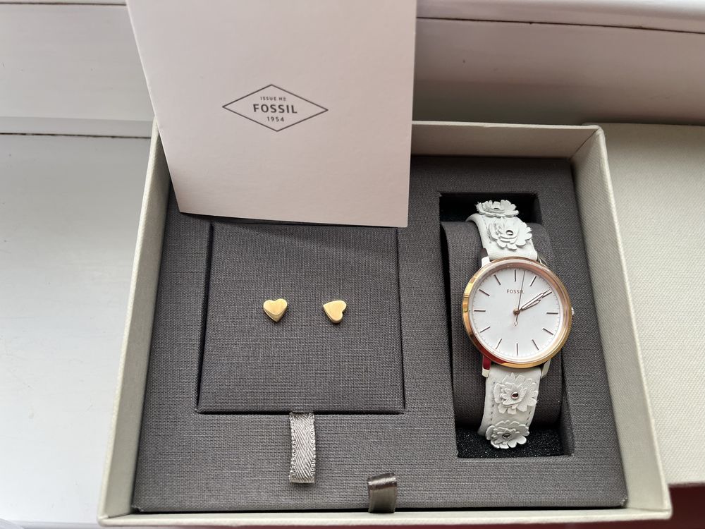 Ceas Dama, Fossil, Neely ES4383SET, Set cu Cercei