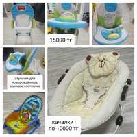 Качалки и стул для новорождённых