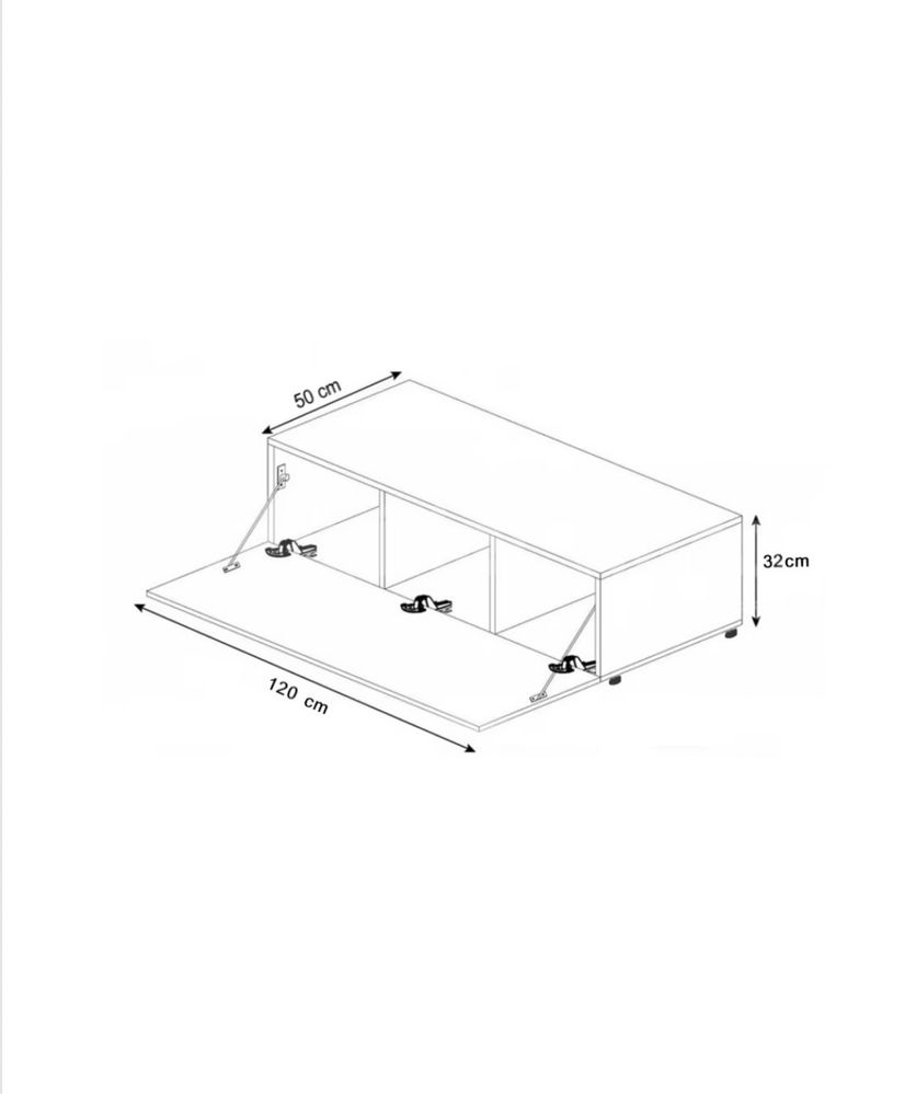 Mobila living MDF alb lucios