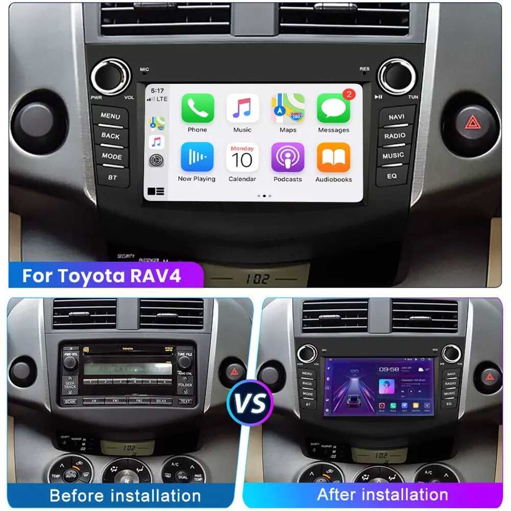 Мултимедия Двоен дин за Toyota RAV4 DIN навигация Android RAV 4 плеър