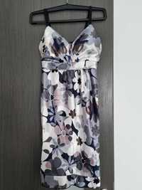 Rochie satinata cu flori