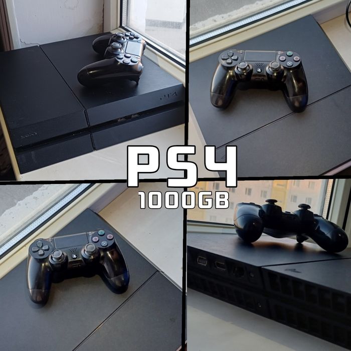 PlayStation 4, 1tb памяти жесткий диск, 1 джостик