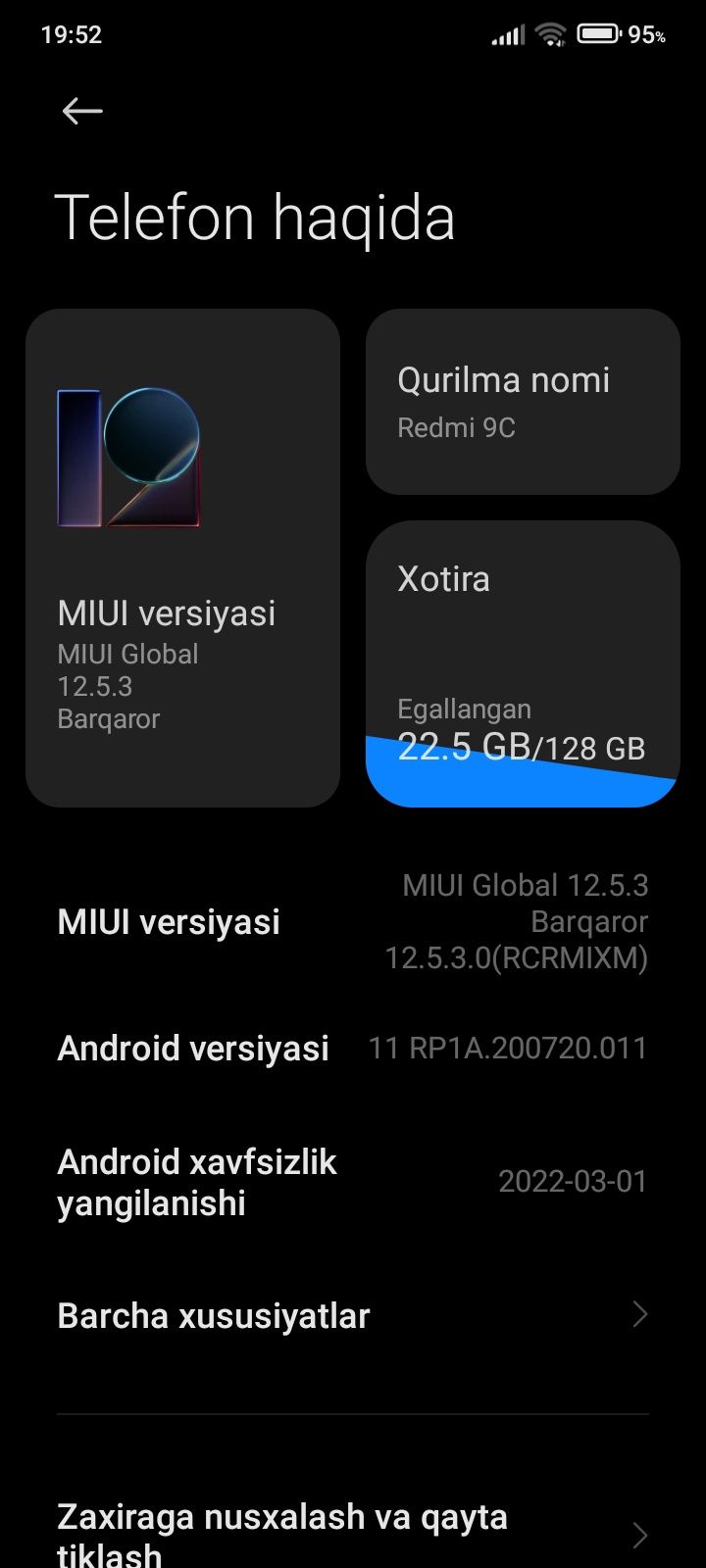 Redmi 9c 128 holati yangi