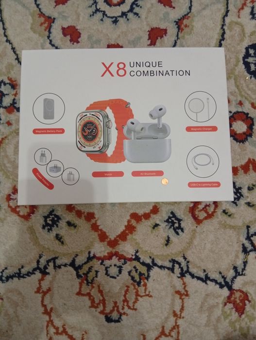 X8-Box,Комплект,Часы,Наушкик и дальше