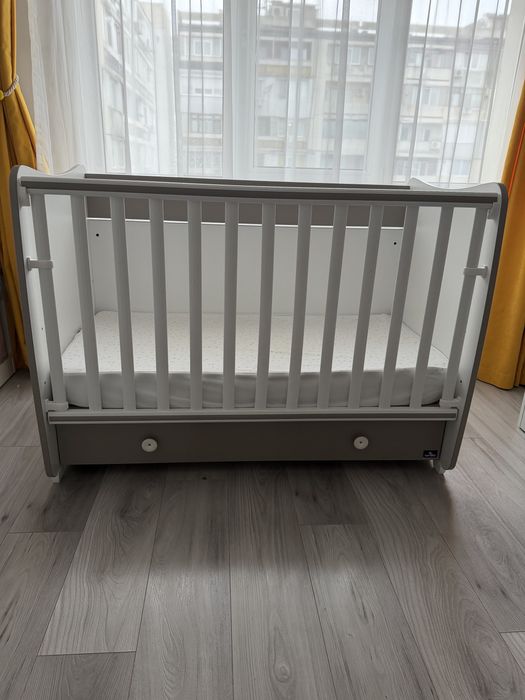 Бебешка дървена кошара Лорели  и матрак