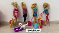 Lot păpuși Barbie + animalute de companie