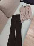 Blugi evazati Takko 146 si pulover H&M fete