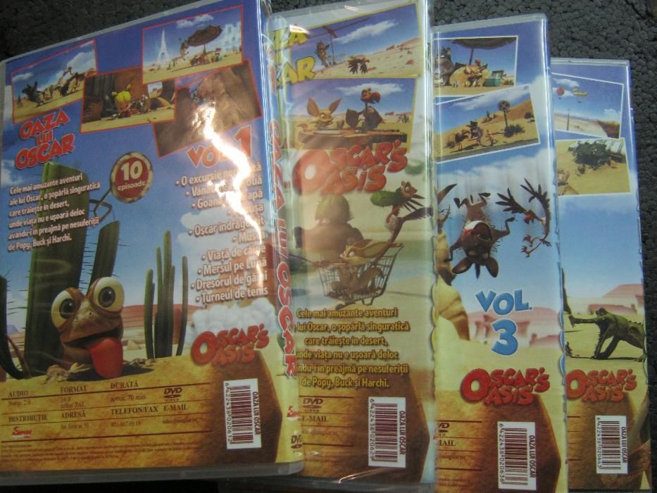 Set de 4 DVD,OAZA lui OSCAR,desene animate.