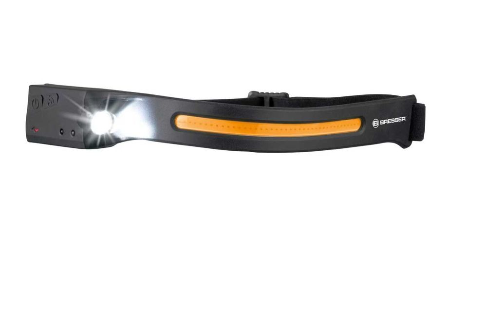 Lampa frontala banda LED BRESSER PREMIUM pornire automata lanterna