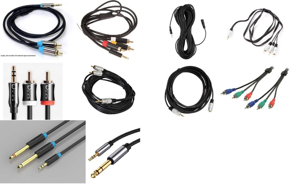 Кабель AUX mini jack - 2RCA 3RCA удлинитель\кабель 2jack 6.3мм 3.5мм