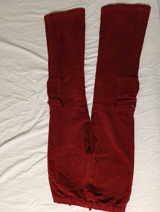 Много топли термоджинси цвят бордо