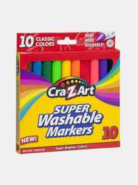 Многоцветные маркеры CRA-Z-ART, с широкой линией для детей, 10 шт