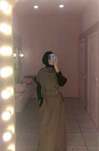 Мусульманское платье без рукав с ремнем