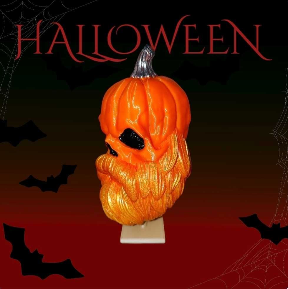 Halloween декорация / Хелоуин Тиквен череп с брада / комплект 2 бр.