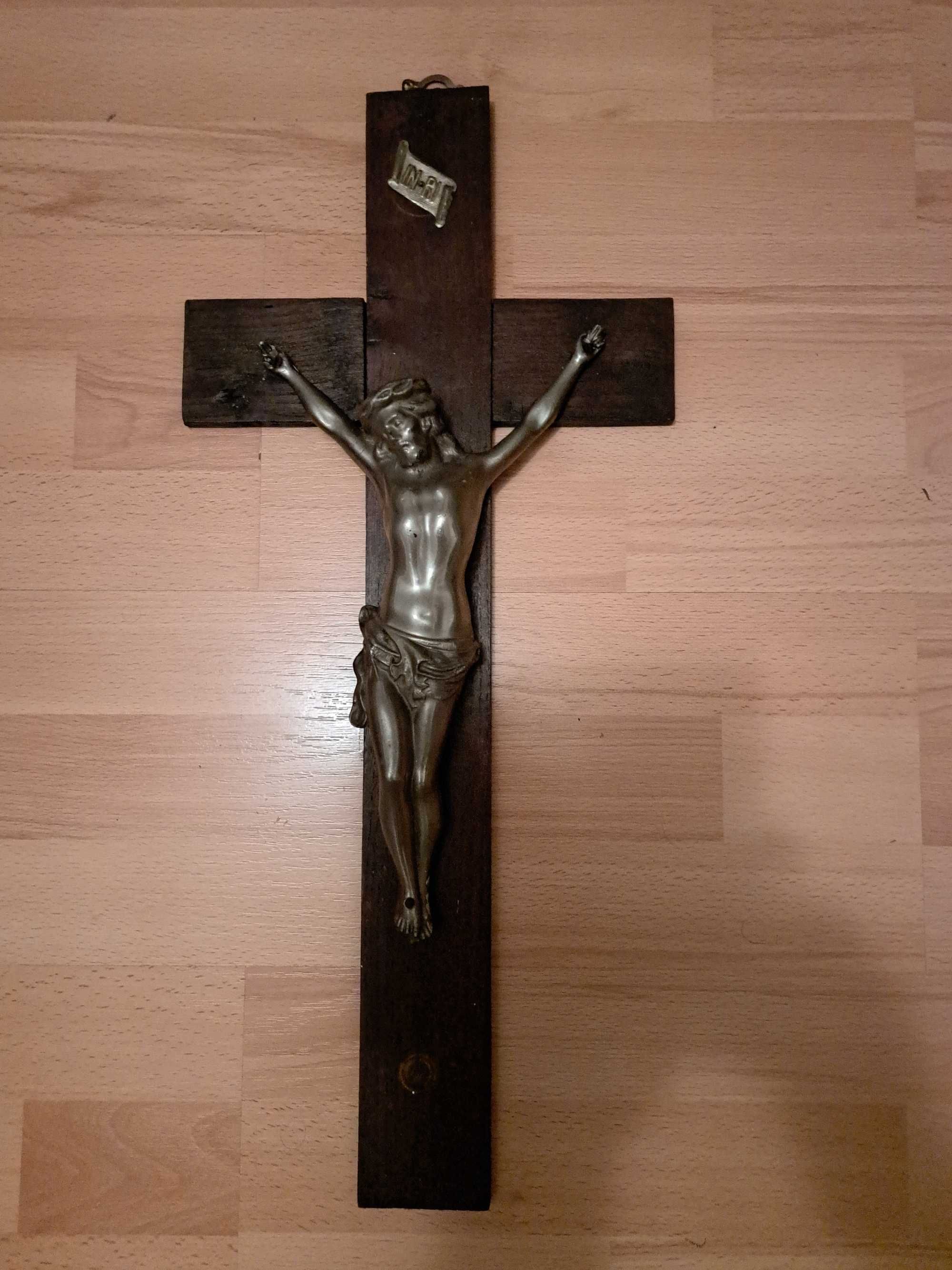 Crucifix din lemn vintange 57 cm