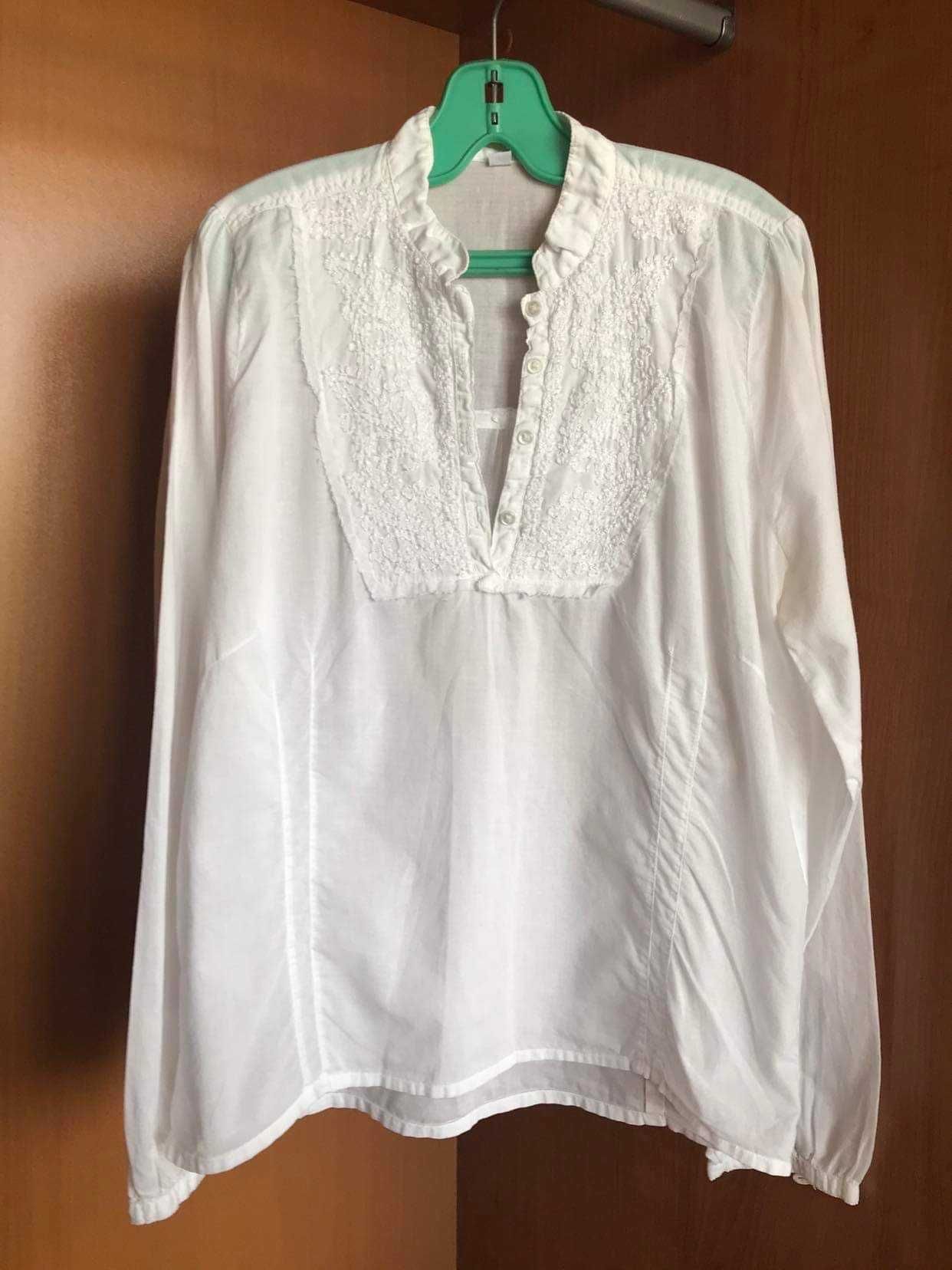 Бяла памучна риза, размер С