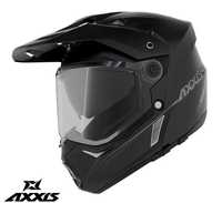 Casca cu viziera si ochelari adventure/atv/moto Axxis Wolf negru mat