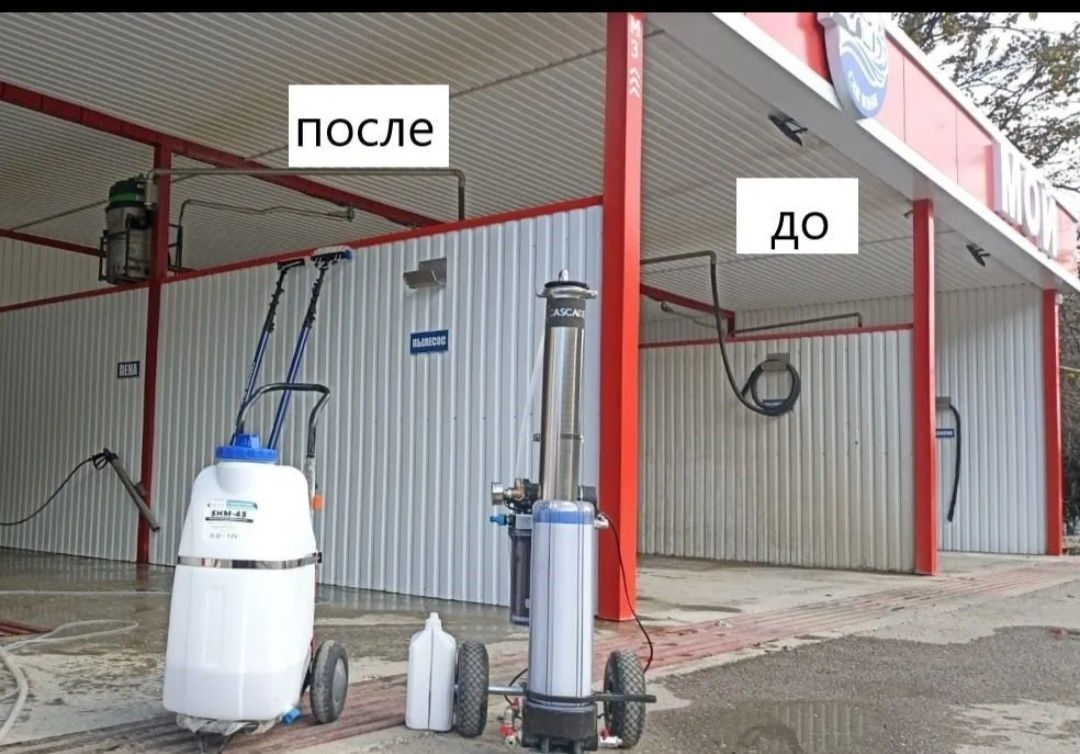 Высотная мойка фасадов и окон.