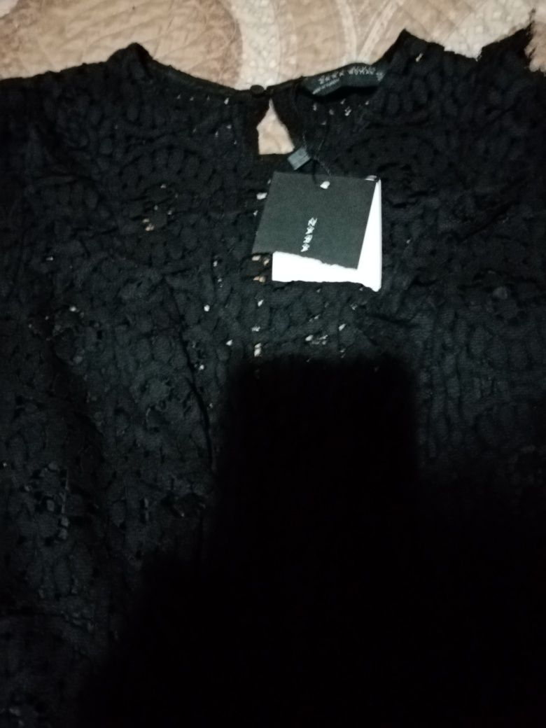 Litle black dress-Rochie din dantela zara xs noua cu eticheta