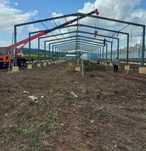 Structura metalica 12m latime x 55 lungime confectionata din ipe 200