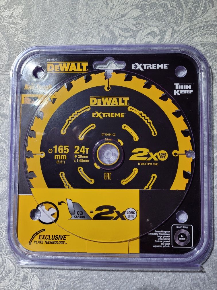 Disc fierăstrău tăiere universală DeWalt 165x20x1.65