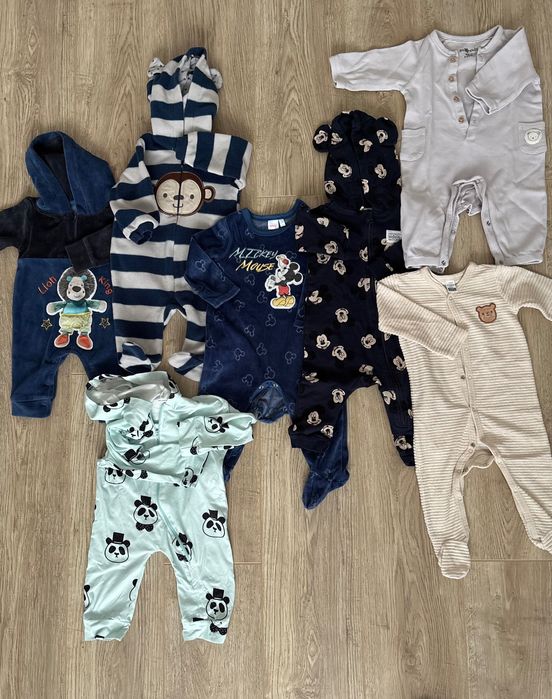 Бебешки ромпъри 7 бр, размер 68