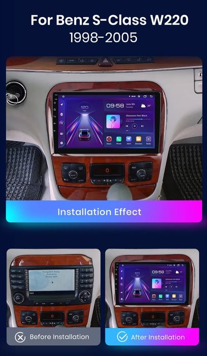 Navigatie Android dedicata Mercedes Benz S-Class W220 (1998-2005)