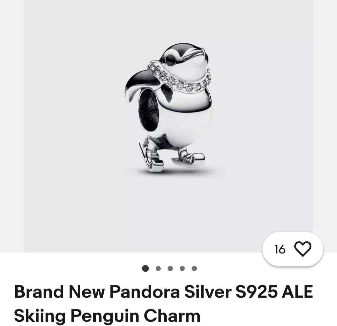 Pandora Penguin S925 елемент за гривна