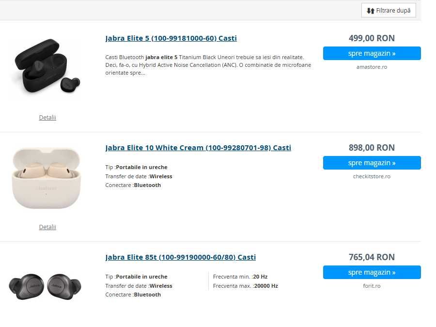 Casti In-Ear Jabra Elite 5 ca noi