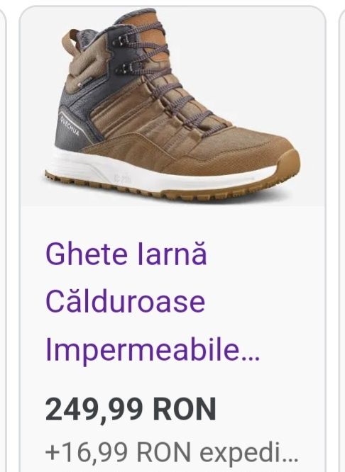 Ghete bocanci drumetie Quechua nr 39 impermeabili waterprof  noi