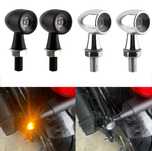 Set 2 semnalizari cu lumina de pozitie negru sau crom moto scuter atv