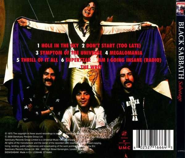 CD Black Sabbath - Sabotage (1975)