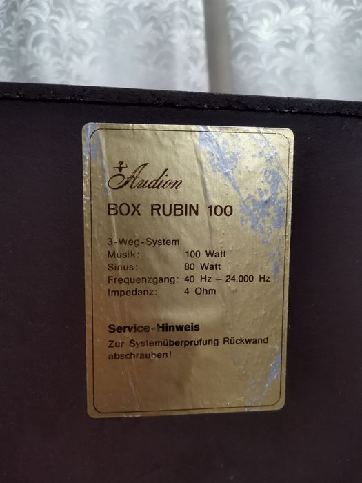 Vând de colecție boxe audion rubin 100