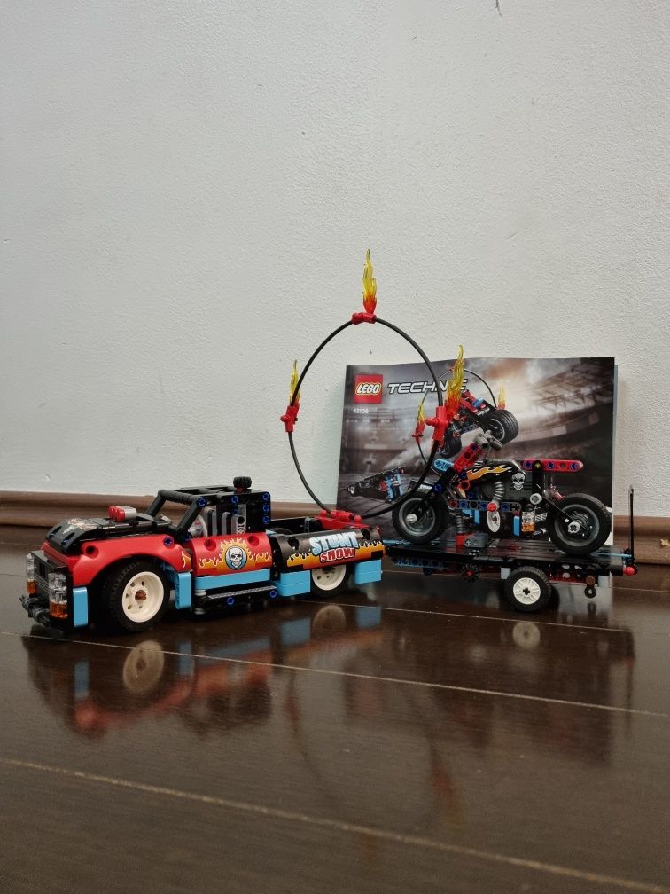 Camion Si Motocicleta Pentru Cascadorii Lego