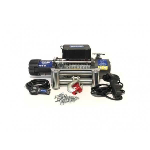 Husar Winch Troliu 12000lbs 12V cu cablu de otel (5443kg)