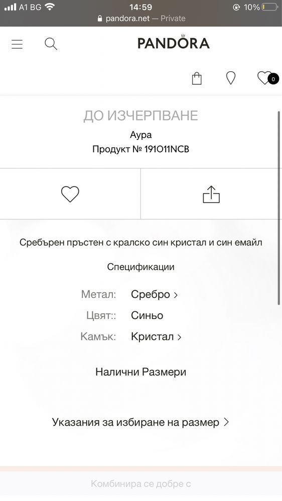 Пръстен на Pandora