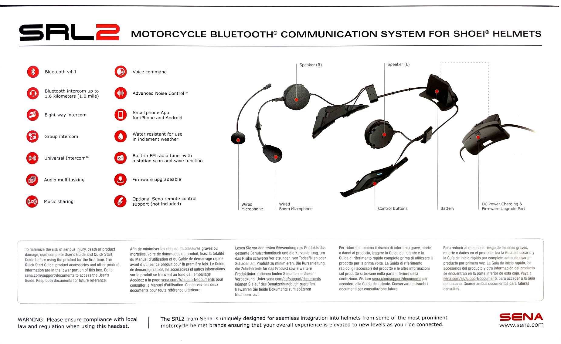 Sena SRL2 за Shoei GT-Air 2 и Neotec 2 комуникационна система